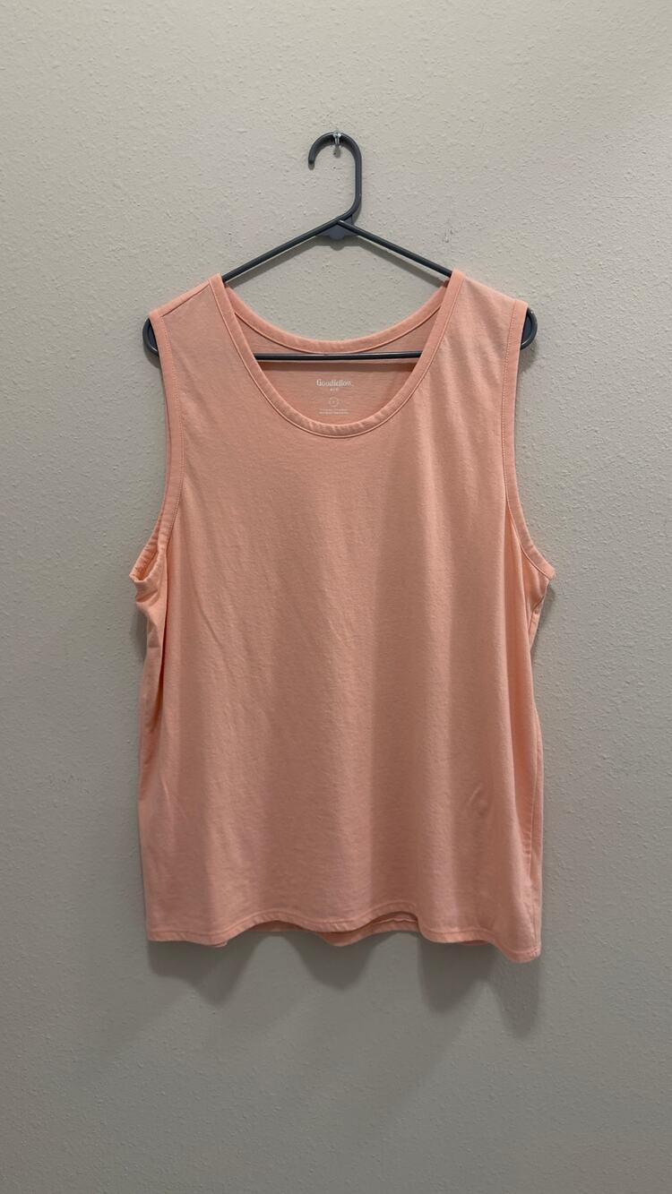 Goodfellow & Co Mens Peach Orange Sleeveless Tank Top Shirt Size Large L